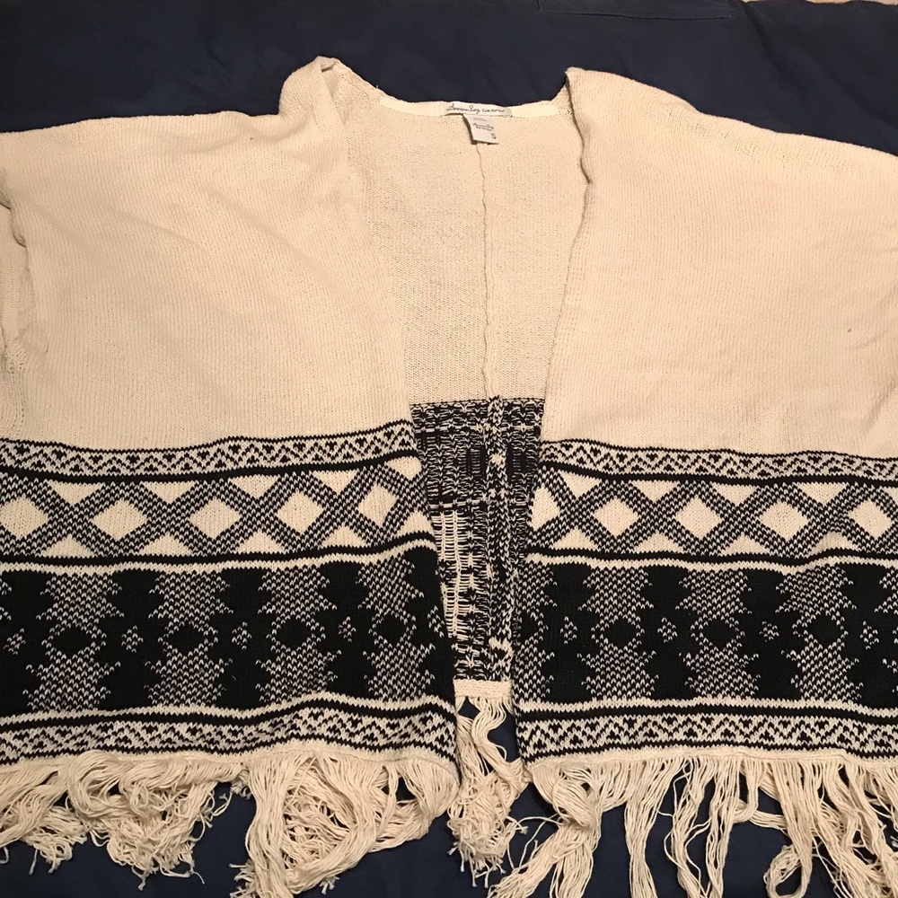 American Rag Poncho striped sweater (Size S)